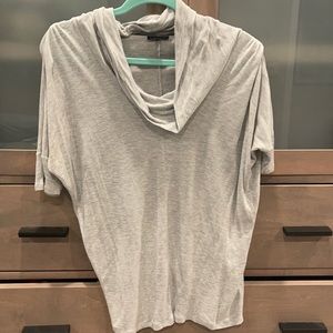 Express gray lightweight cowl neck tee XS